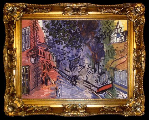 framed  Dufy Raoul Train en gare, ta009-2